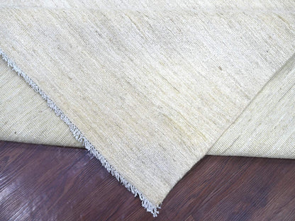 Modern / Contemporary hand-knotted wool rug in Ivory, 8'8" x 11'9" — SKU O022097 (view 6)