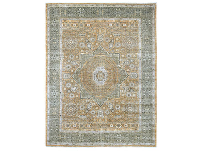 Brown 8'0" x 10'3" Mamluk Hand knotted Wool Rug - Sku: O022098