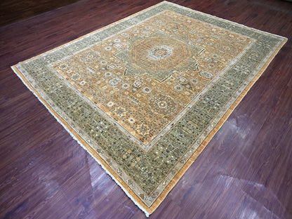 Brown 8'0" x 10'3" Mamluk Hand knotted Wool Rug - Sku: O022098
