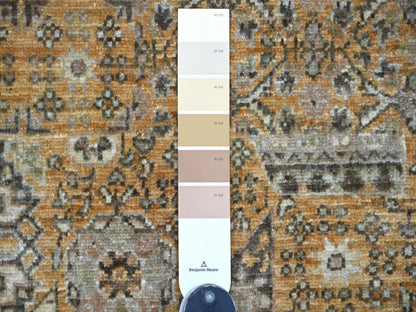 Brown 8'0" x 10'3" Mamluk Hand knotted Wool Rug - Sku: O022098