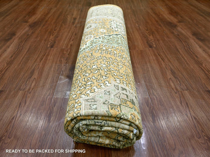 Brown 8'0" x 10'3" Mamluk Hand knotted Wool Rug - Sku: O022098