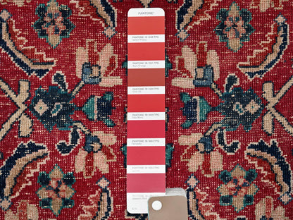 Vintage hand-knotted wool runner in Red & Brown, 2'9" x 6'6" — SKU O02209 (view 4)