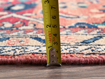 Vintage hand-knotted wool runner in Red & Brown, 2'9" x 6'6" — SKU O02209 (view 6)