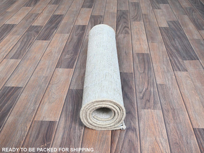 Ivory 2'1" x 5'10" Vintage Hand knotted Wool Rug - Sku: O0220