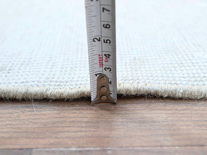 Ivory 2'1" x 5'10" Vintage Hand knotted Wool Rug - Sku: O0220