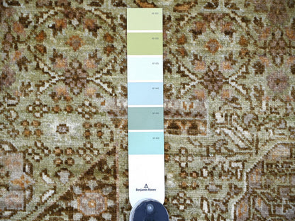 Green 7'11" x 10'0" Mamluk Hand knotted Wool Rug - Sku: O022100
