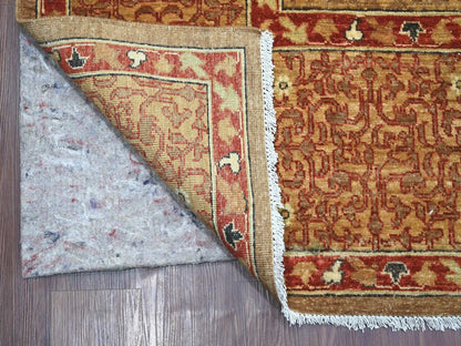 Brown 9'0" x 11'9" Mamluk Hand knotted Wool Rug - Sku: O022101