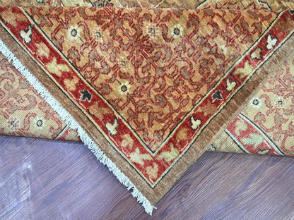 Brown 9'0" x 11'9" Mamluk Hand knotted Wool Rug - Sku: O022101
