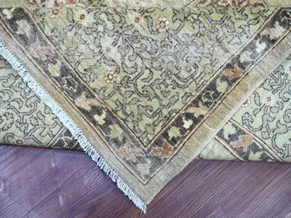 Green 9'3" x 11'8" Mamluk Hand knotted Wool Rug - Sku: O022102