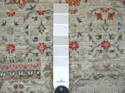 Mamluk Mamluk hand-knotted wool rug in Gray, 8'10" x 11'10" — SKU O022103 (view 7)
