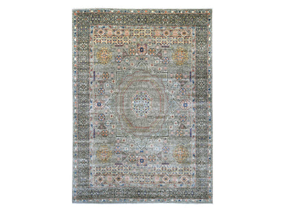 Grey 9'10" x 13'4" Mamluk Hand knotted Wool Rug - Sku: O022105