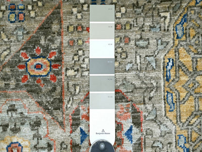 Grey 9'10" x 13'4" Mamluk Hand knotted Wool Rug - Sku: O022105