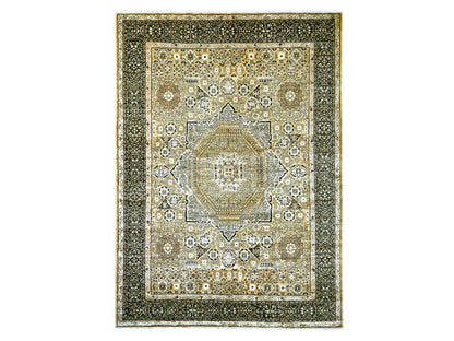 Brown 10'1" x 13'6" Mamluk Hand knotted Wool Rug - Sku: O022109
