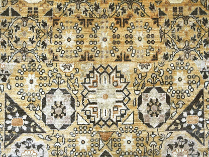 Brown 10'1" x 13'6" Mamluk Hand knotted Wool Rug - Sku: O022109
