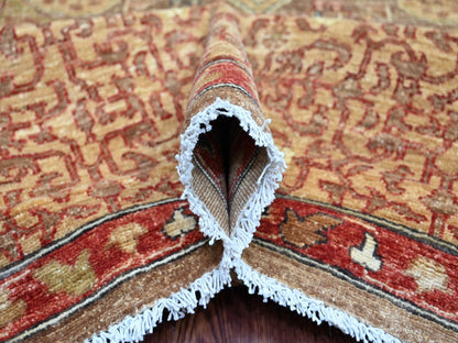 Brown 10'1" x 13'7" Mamluk Hand knotted Wool Rug - Sku: O022110