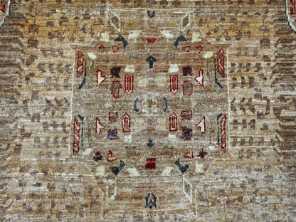 Brown 10'1" x 13'7" Mamluk Hand knotted Wool Rug - Sku: O022110