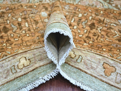 Green 10'0" x 14'6" Mamluk Hand knotted Wool Rug - Sku: O022111