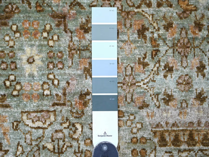 Green 10'0" x 14'6" Mamluk Hand knotted Wool Rug - Sku: O022111