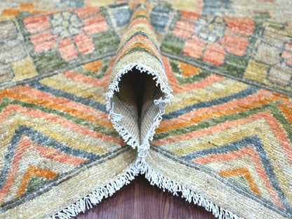 Khotan Oushak hand-knotted wool rug in Ivory, 9'7" x 13'4" — SKU O022113 (view 5)