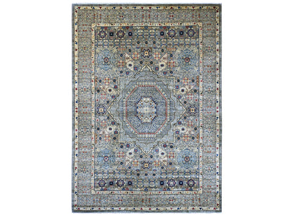 Grey 10'0" x 13'9" Mamluk Hand knotted Wool Rug - Sku: O022114