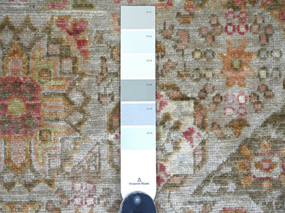 Mamluk Mamluk hand-knotted wool rug in Gray & Brown, 9'9" x 13'4" — SKU O022115 (view 7)