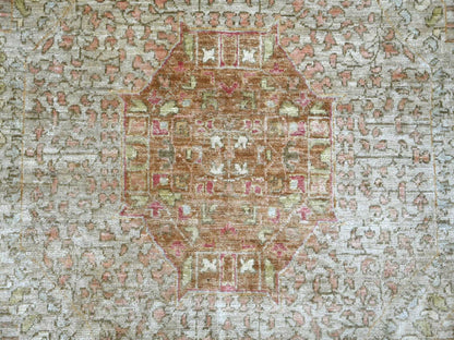 Mamluk Mamluk hand-knotted wool rug in Gray & Brown, 9'9" x 13'4" — SKU O022115 (view 8)