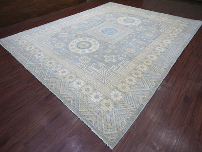 Khotan Oushak hand-knotted wool rug in Gray, 11'6" x 14'4" — SKU O022119 (view 3)