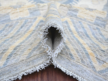 Grey 11'6" x 14'4" Oushak And Peshawar Hand knotted Wool Rug - Sku: O022119