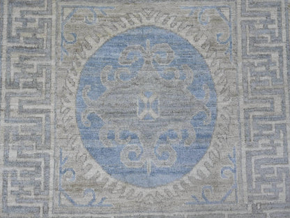 Khotan Oushak hand-knotted wool rug in Gray, 11'6" x 14'4" — SKU O022119 (view 8)