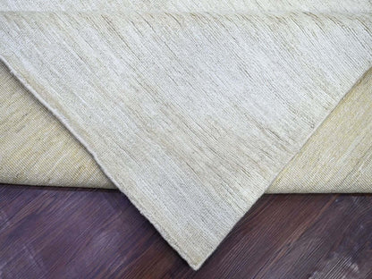 Modern / Contemporary hand-knotted wool rug in Ivory, 11'5" x 14'4" — SKU O022121 (view 6)