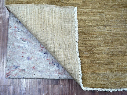 Brown 3'11" x 5'8" Modern and Contemporary Hand knotted Wool Rug - Sku: O022122