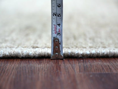 Brown 3'11" x 5'8" Modern and Contemporary Hand knotted Wool Rug - Sku: O022122