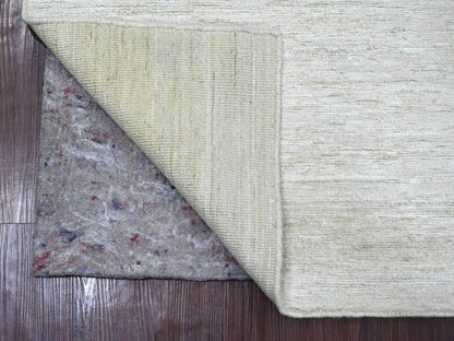 Modern / Contemporary hand-knotted wool rug in Ivory, 3'11" x 5'10" — SKU O022123 (view 2)
