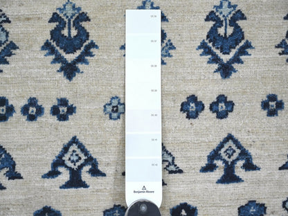 Green 5'11" x 8'9" Tribal & Geometric Hand knotted Wool Rug - Sku: O022127