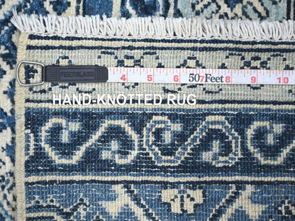 Green 5'11" x 8'9" Tribal & Geometric Hand knotted Wool Rug - Sku: O022127