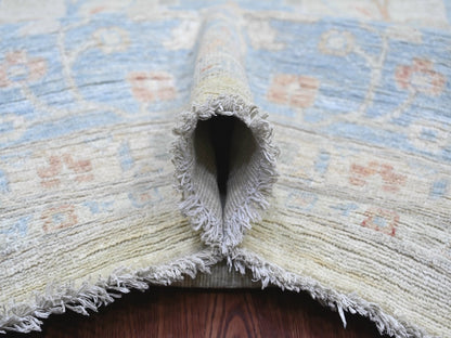 Mahal Oushak hand-knotted wool rug in Gray & Blue, 11'9" x 14' — SKU O022130 (view 5)