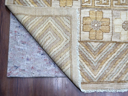 Khotan Oushak hand-knotted wool rug in Gray, 12'1" x 14'6" — SKU O022132 (view 4)