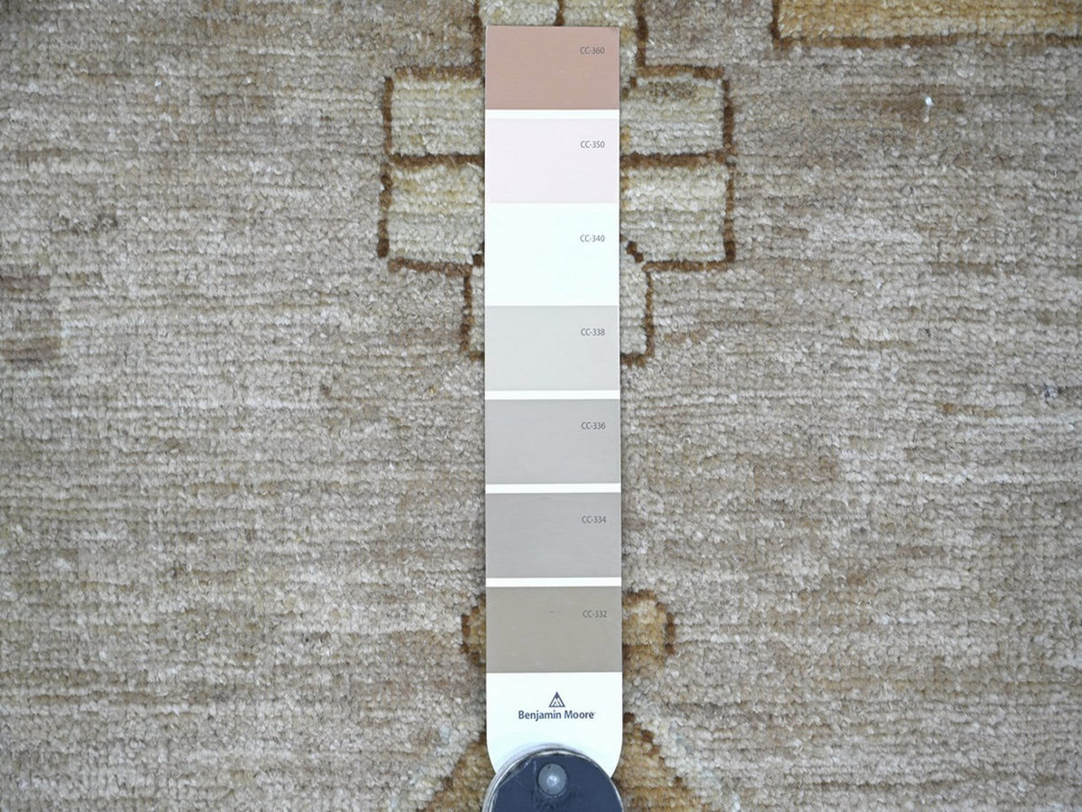 Khotan Oushak hand-knotted wool rug in Gray, 12'1" x 14'6" — SKU O022132 (view 7)