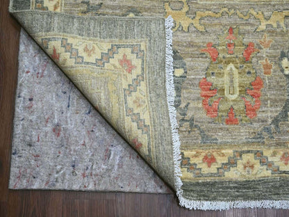 Peshawar Oushak hand-knotted wool rug in Gray, 12' x 15'10" — SKU O022136 (view 4)