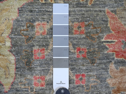 Peshawar Oushak hand-knotted wool rug in Gray, 12' x 15'10" — SKU O022136 (view 7)