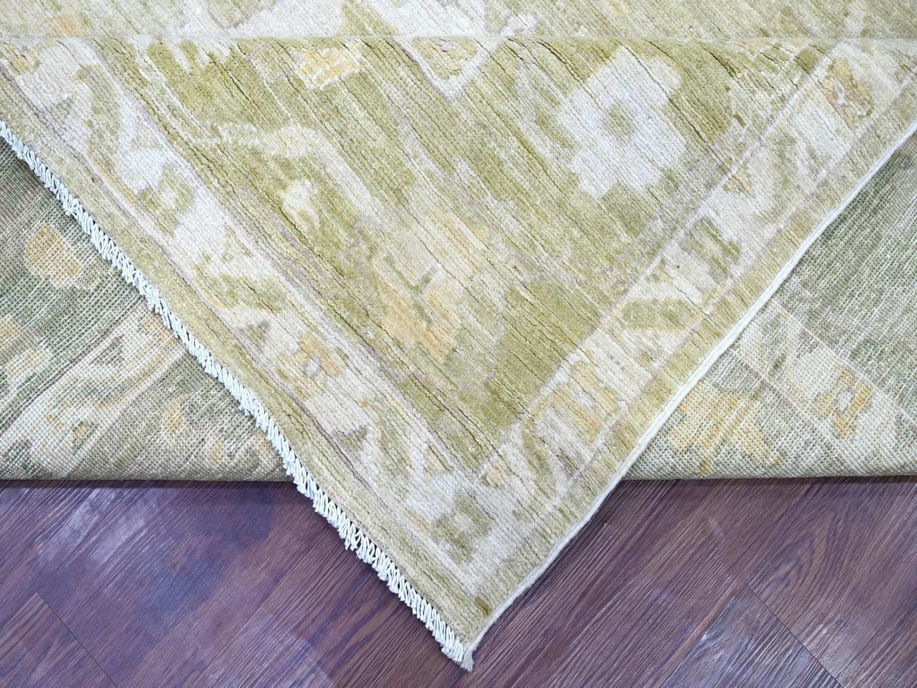 Oushak Oushak hand-knotted wool rug in Green, 7'10" x 9'11" — SKU O022137 (view 6)