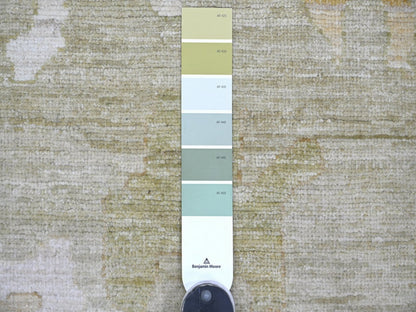 Green 7'10" x 9'11" Oushak And Peshawar Hand knotted Wool Rug - Sku: O022137