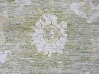 Green 7'10" x 9'11" Oushak And Peshawar Hand knotted Wool Rug - Sku: O022137