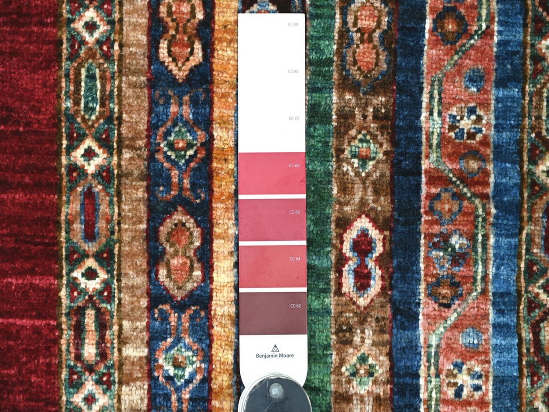 Kazak Tribal & Geometric hand-knotted wool runner in Multicolored & Colorful, 2' x 6'1" — SKU O022143 (view 3)