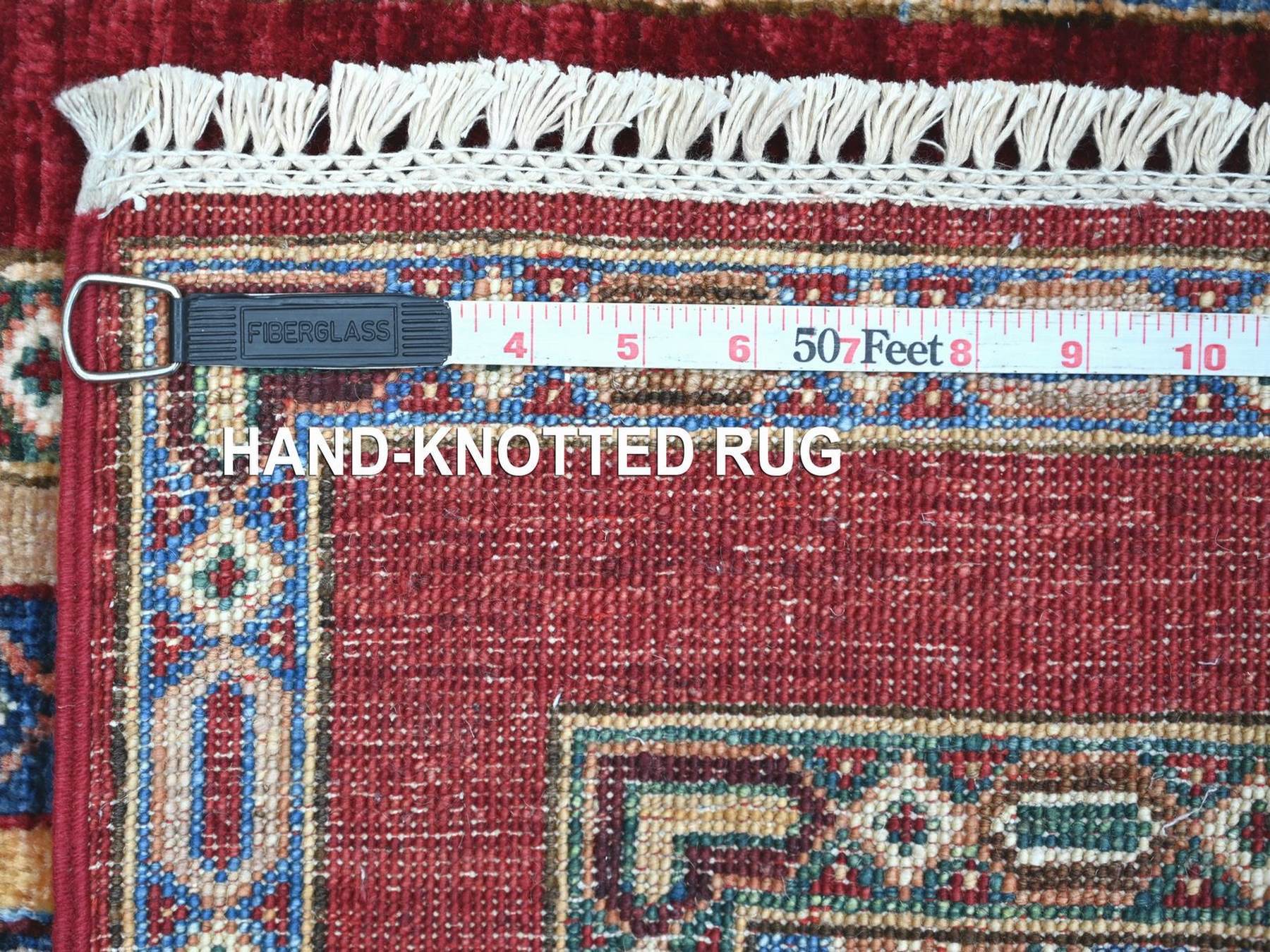 Kazak Tribal & Geometric hand-knotted wool runner in Multicolored & Colorful, 2' x 6'1" — SKU O022143 (view 6)
