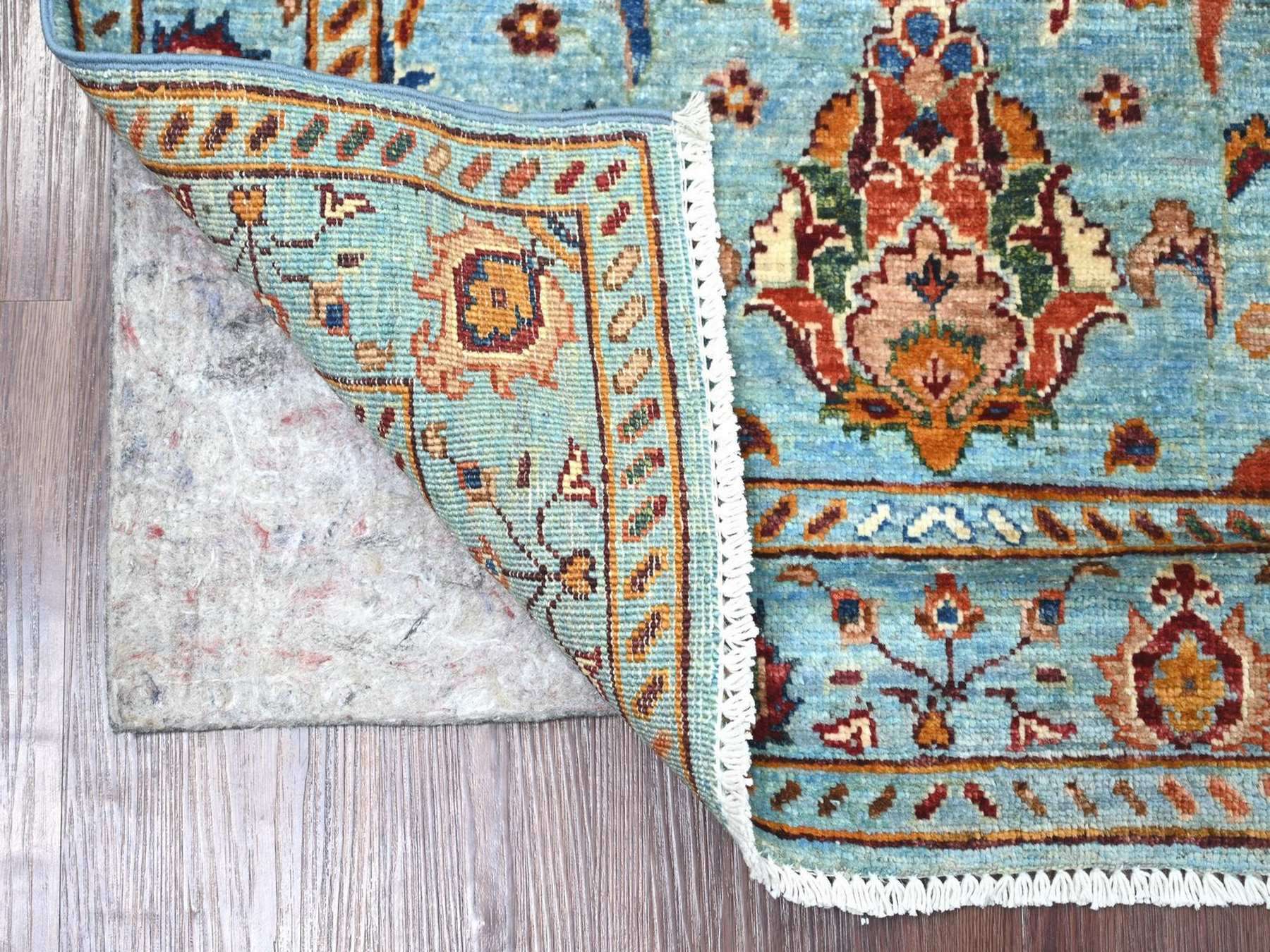 Blue 2'10" x 4'3" Tribal & Geometric Hand knotted Wool Rug - Sku: O022144