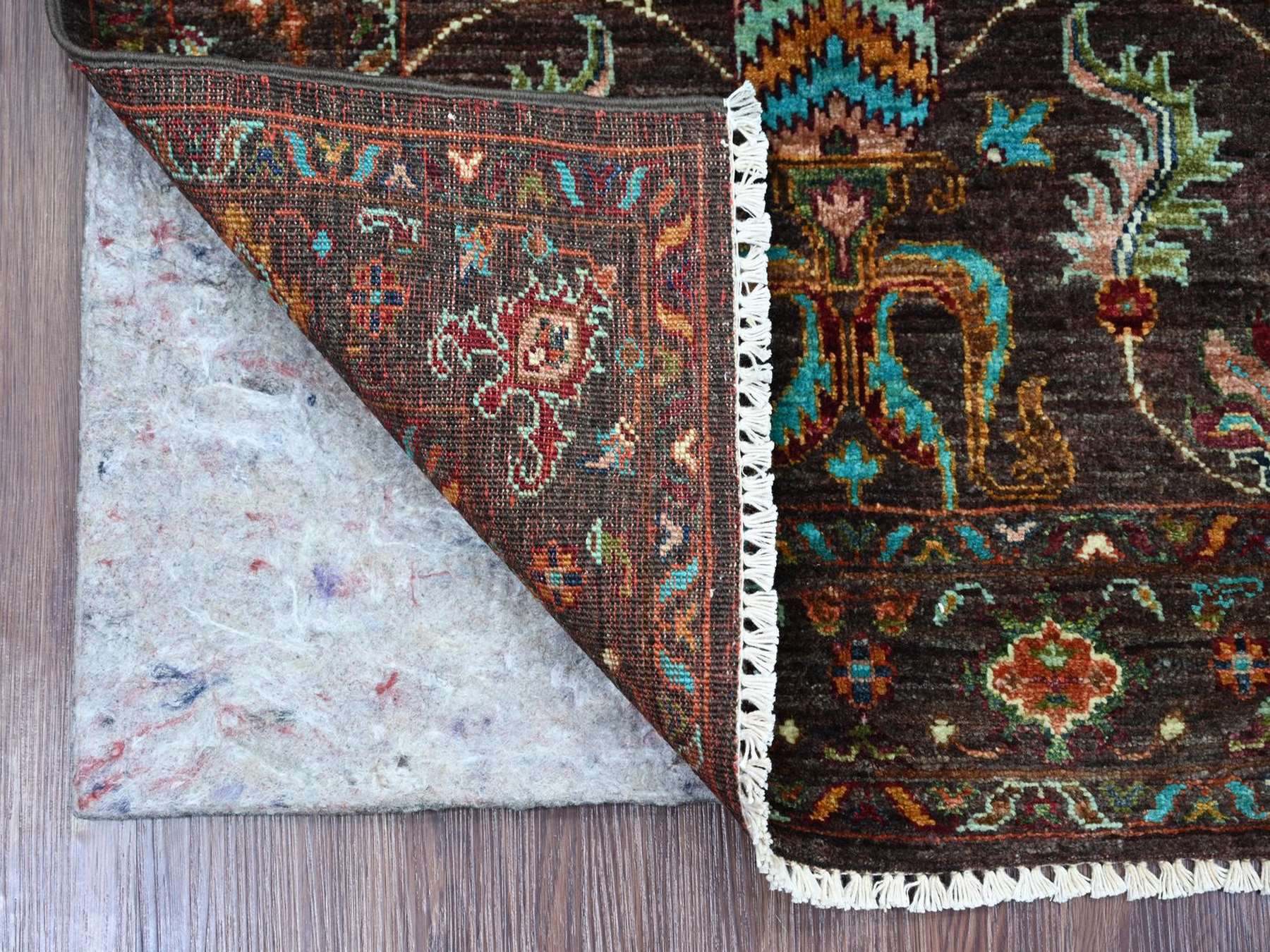 Brown 2'8" x 3'8" Tribal & Geometric Hand knotted Wool Rug - Sku: O022148
