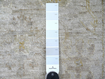 Oushak Oushak hand-knotted wool runner in Gray & Gold, 2'9" x 17'4" — SKU O022152 (view 3)