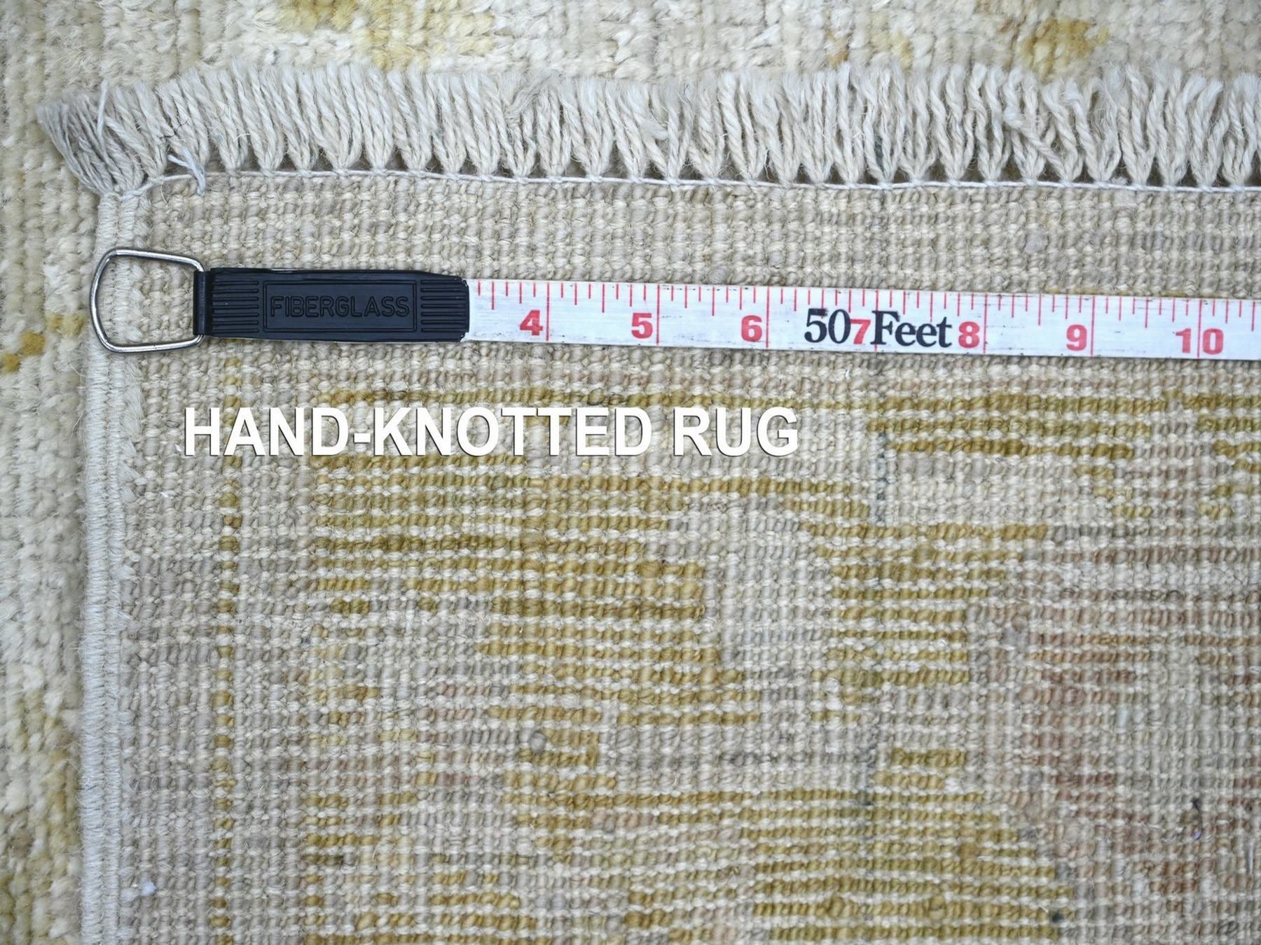 Oushak Oushak hand-knotted wool runner in Gray & Gold, 2'9" x 17'4" — SKU O022152 (view 6)