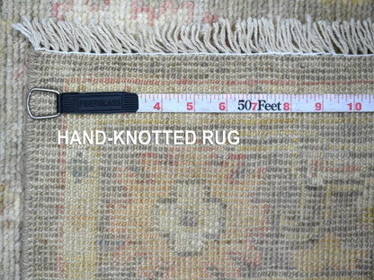 Grey 2'10" x 7'10" Oushak And Peshawar Hand knotted Wool Rug - Sku: O022156